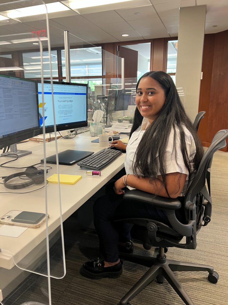 Arianna interning as Legal Summer Analyst at Stone Point Capital